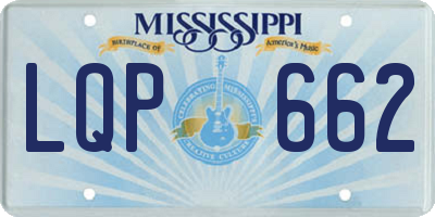 MS license plate LQP662