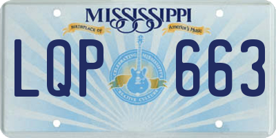MS license plate LQP663