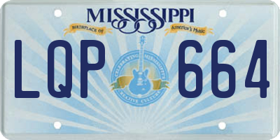 MS license plate LQP664