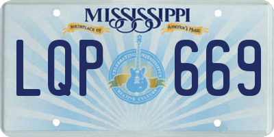 MS license plate LQP669