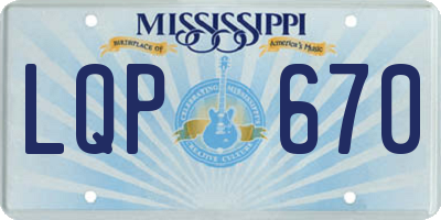 MS license plate LQP670