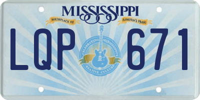 MS license plate LQP671