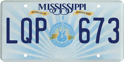 MS license plate LQP673