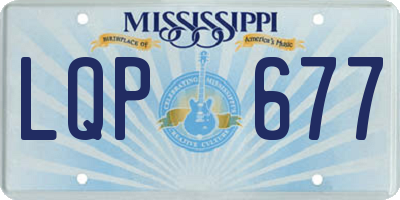 MS license plate LQP677