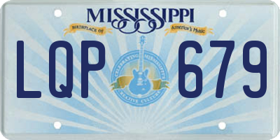 MS license plate LQP679