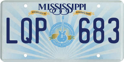 MS license plate LQP683