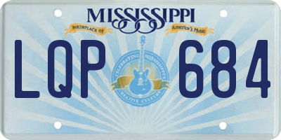 MS license plate LQP684