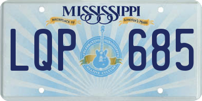 MS license plate LQP685