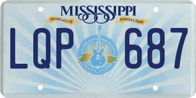 MS license plate LQP687