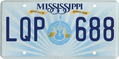 MS license plate LQP688