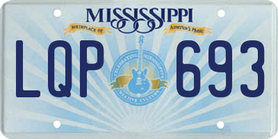 MS license plate LQP693