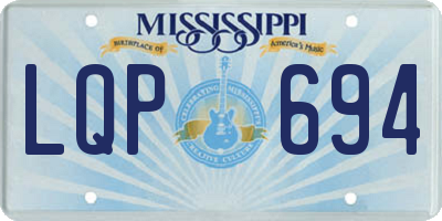 MS license plate LQP694