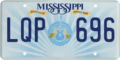 MS license plate LQP696