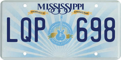 MS license plate LQP698