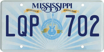 MS license plate LQP702