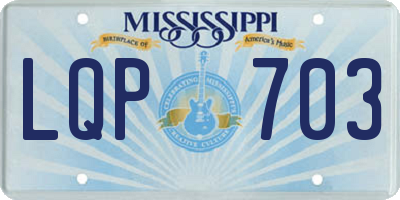 MS license plate LQP703