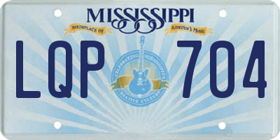 MS license plate LQP704