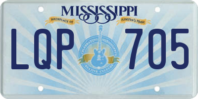 MS license plate LQP705