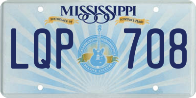 MS license plate LQP708