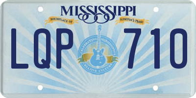 MS license plate LQP710