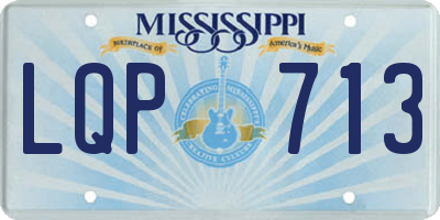 MS license plate LQP713
