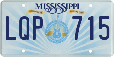 MS license plate LQP715