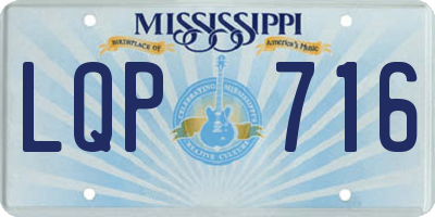 MS license plate LQP716