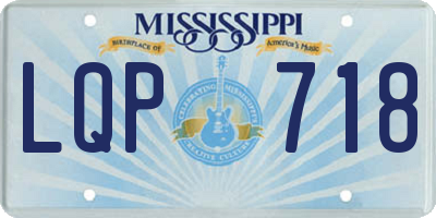 MS license plate LQP718