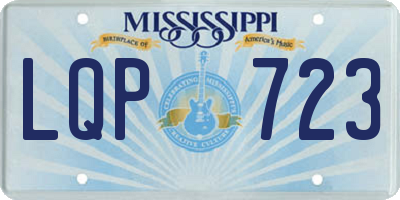 MS license plate LQP723