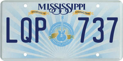 MS license plate LQP737