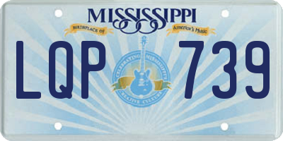 MS license plate LQP739