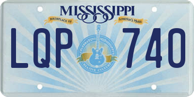 MS license plate LQP740