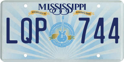 MS license plate LQP744