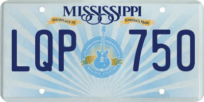 MS license plate LQP750