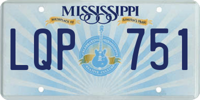 MS license plate LQP751