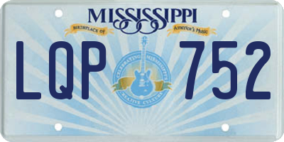 MS license plate LQP752