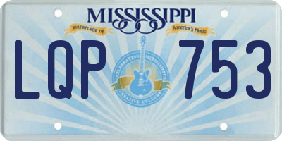 MS license plate LQP753