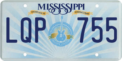 MS license plate LQP755