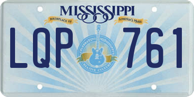 MS license plate LQP761