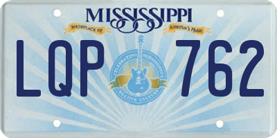 MS license plate LQP762