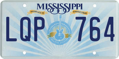 MS license plate LQP764