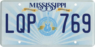 MS license plate LQP769