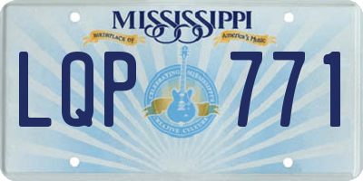 MS license plate LQP771