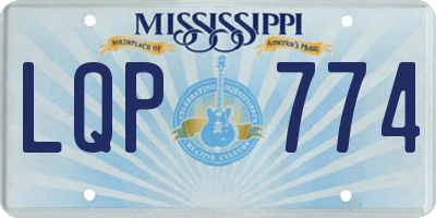 MS license plate LQP774