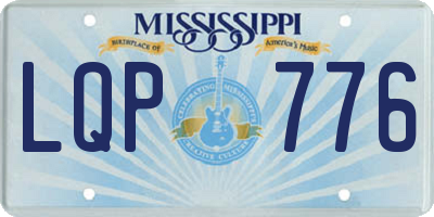 MS license plate LQP776