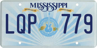 MS license plate LQP779