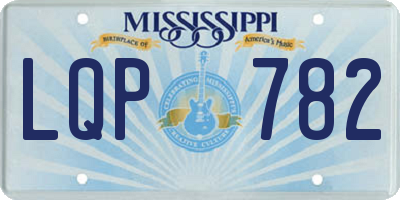 MS license plate LQP782