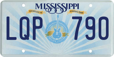 MS license plate LQP790