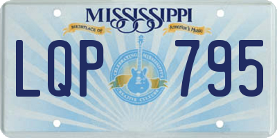 MS license plate LQP795