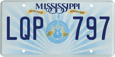 MS license plate LQP797